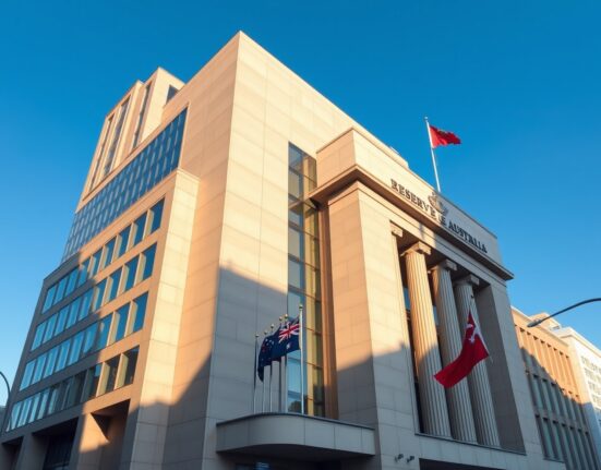 Reserve Bank of Australia headquarters representing monetary policy decisions affecting Australian dollar recovery