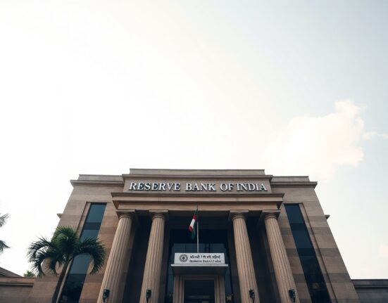 Reserve Bank of India headquarters in Mumbai, symbolizing monetary policy decisions.