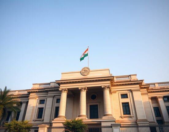 Reserve Bank of India headquarters in Mumbai, symbolizing monetary policy decisions.