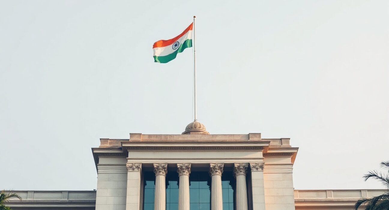 Reserve Bank of India headquarters in Mumbai on a sunny day