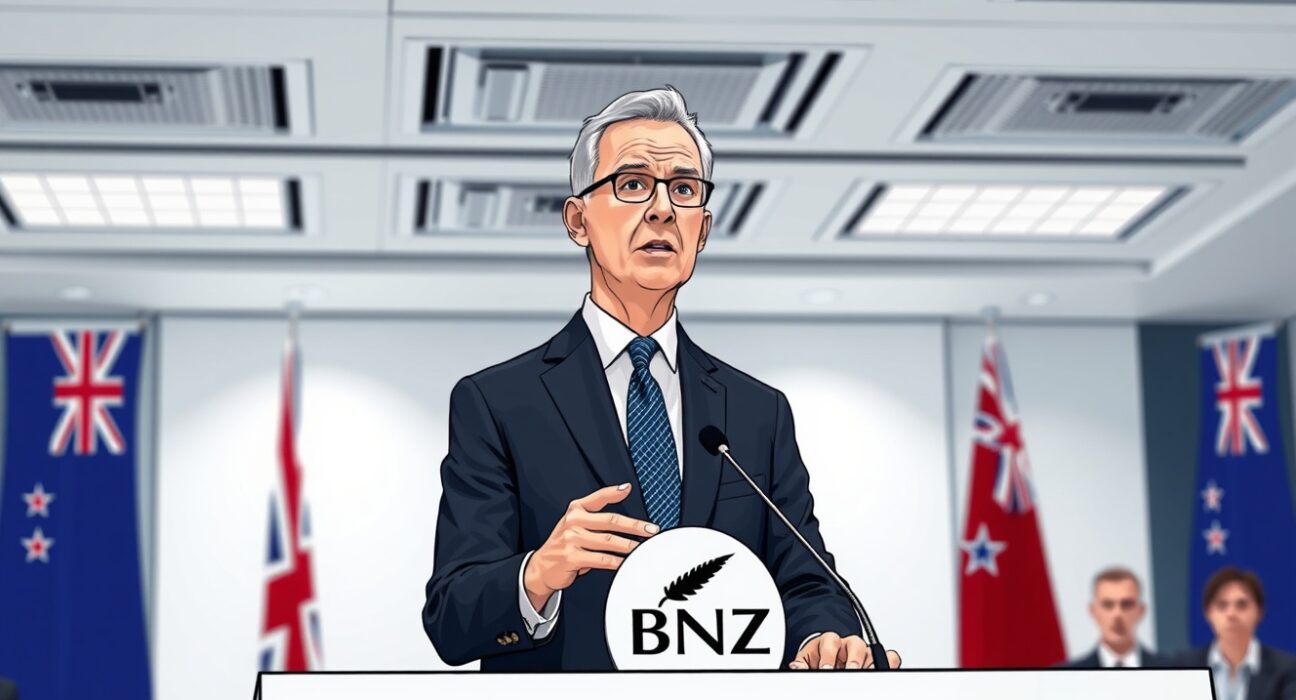 RBNZ Deputy Governor Paul Breman discussing New Zealand economic growth and Middle East conflict impacts at press conference