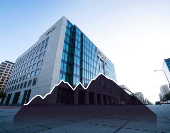 RBNZ building with energy price chart overlay representing monetary policy constraints