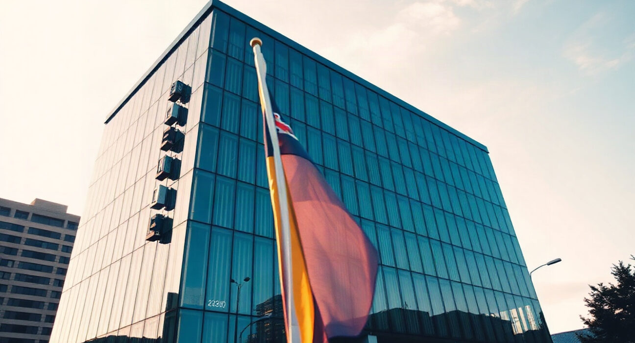 Reserve Bank of New Zealand headquarters in Wellington on a clear morning
