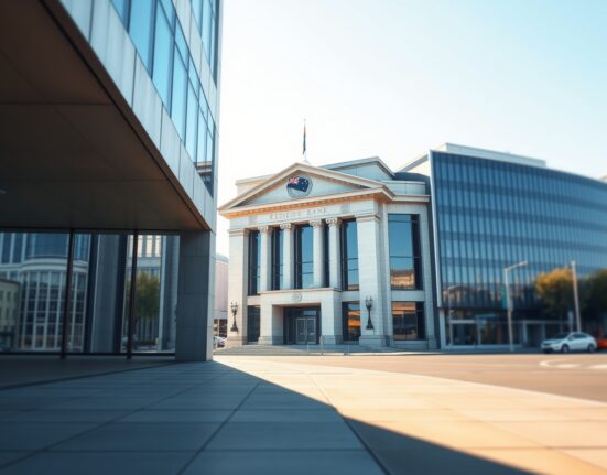 The Reserve Bank of New Zealand building in Wellington ahead of the official cash rate decision.