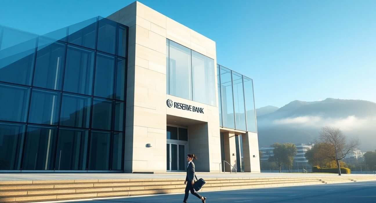 Reserve Bank of New Zealand building in Wellington where monetary policy decisions are made about interest rates