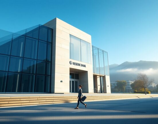 Reserve Bank of New Zealand building in Wellington where monetary policy decisions are made about interest rates