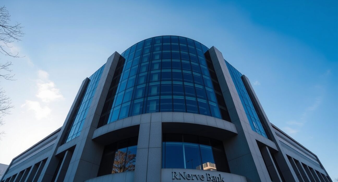Reserve Bank of New Zealand headquarters in Wellington on a clear autumn day