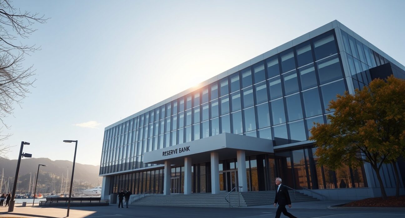 The Reserve Bank of New Zealand building in Wellington, where the OCR decision is made.