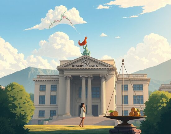 RBNZ Governor Breman analyzing monetary policy data amid persistent inflation pressures in New Zealand.