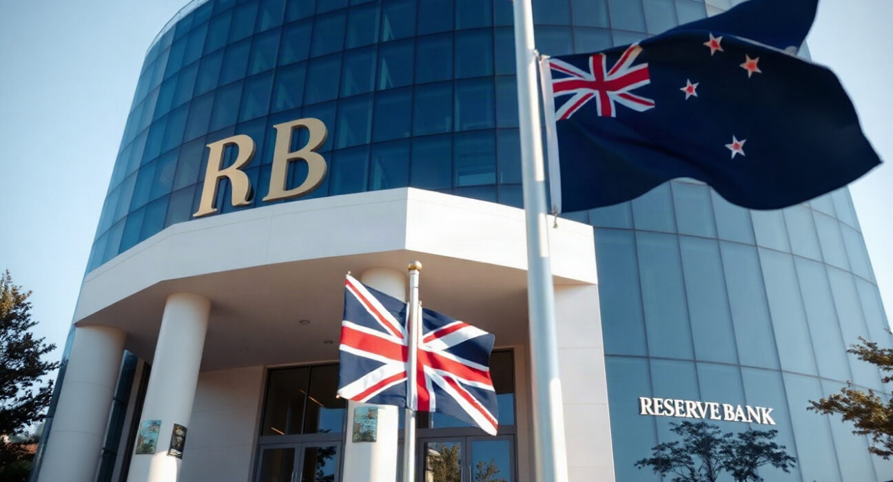 Reserve Bank of New Zealand building in Wellington, symbolizing monetary policy decisions.