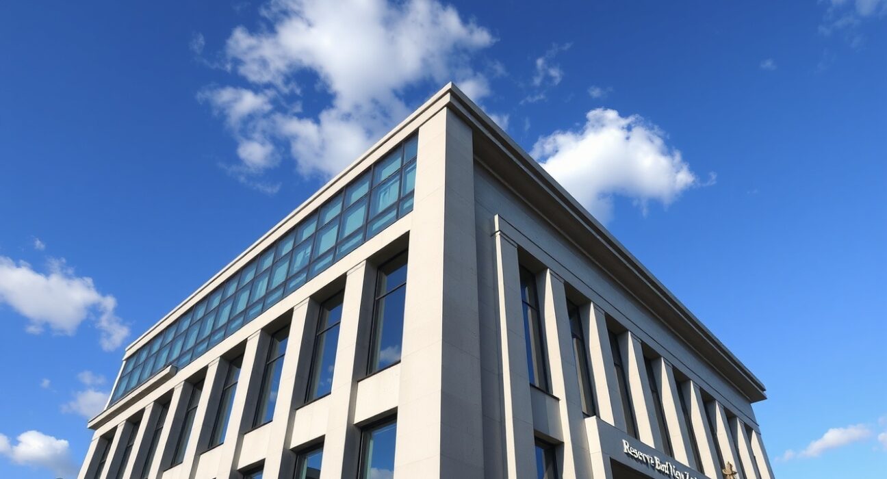 Reserve Bank of New Zealand building representing monetary policy decisions affecting the NZD.