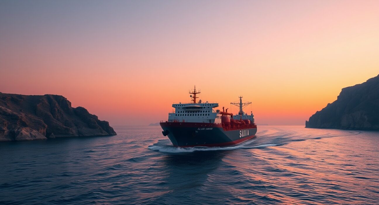 Saudi oil tanker navigating strategic Red Sea chokepoints affecting global energy security