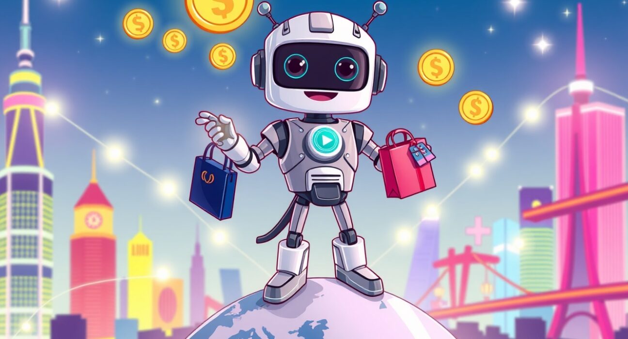RedotPay Series B funding fuels a global cartoon robot distributing digital currency across world cities.
