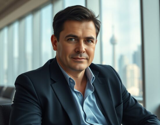 Julian Liniger, CEO of Relai, in a professional office setting, speaking about Bitcoin as a store of value.