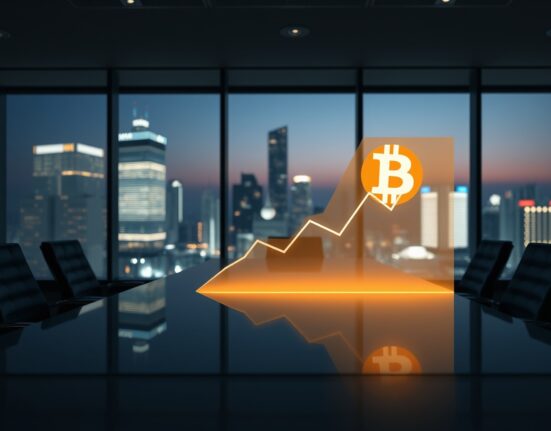 Strategic Bitcoin investment by Japanese firm Remixpoint in a corporate boardroom setting.