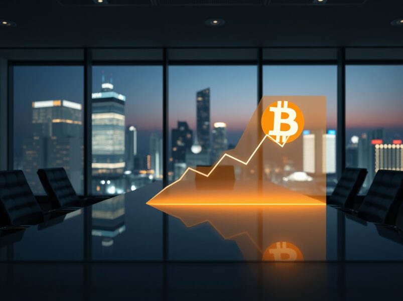 Strategic Bitcoin investment by Japanese firm Remixpoint in a corporate boardroom setting.