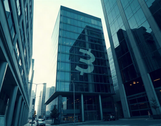 Corporate office building in Tokyo representing Remixpoint's Bitcoin treasury expansion