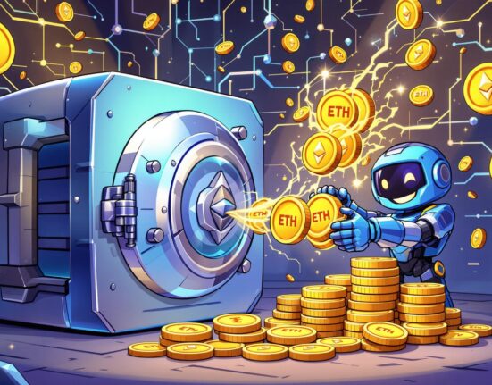 Illustration of Renzo Protocol securing its position by contributing ETH to a strategic reserve, highlighting its commitment to the Ethereum ecosystem.