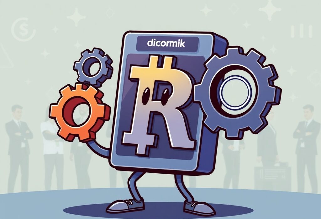 Cartoon illustration of Revolut's strategic Revolut share buyback strengthening its market position and control.