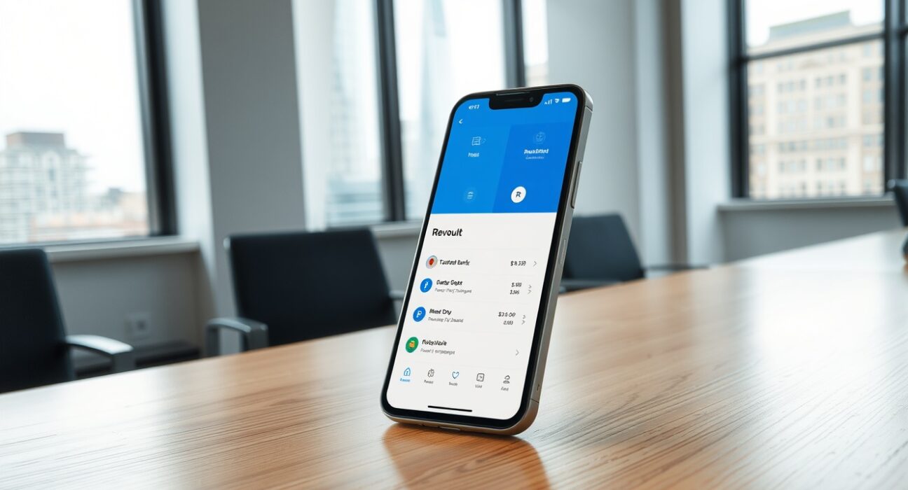 Revolut app displaying banking and cryptocurrency services after securing UK banking license