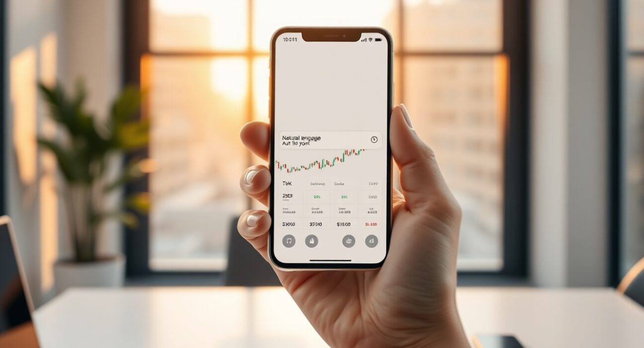 A smartphone displaying Revolut X crypto trading app with AI assistant interface