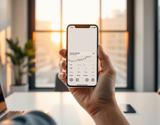 A smartphone displaying Revolut X crypto trading app with AI assistant interface