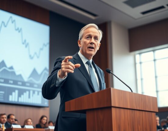 Ric Edelman discussing the Clarity Act and cryptocurrency regulation at a professional forum.