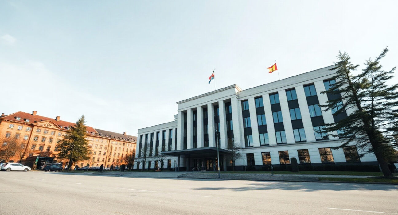 Riksbank headquarters in Stockholm, Sweden, where the central bank held its key interest rate at 1.75%.