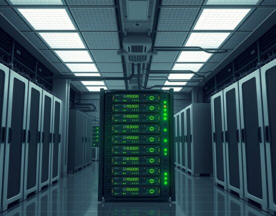 Riot Platforms Bitcoin mining facility with active cryptocurrency mining equipment in operation