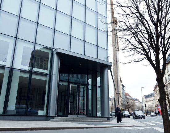 Modern office building in Luxembourg's financial district, representing Ripple's pending regulatory approval.