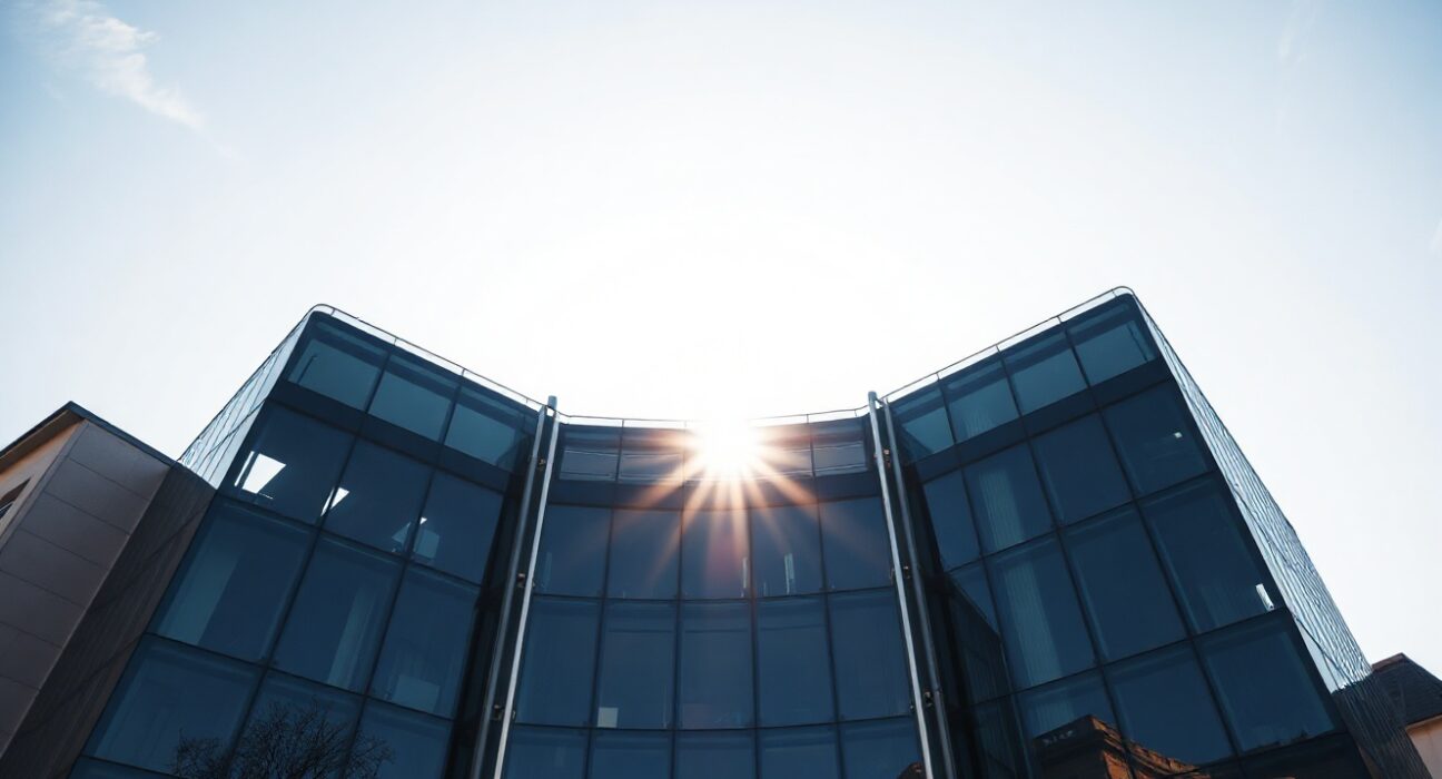Luxembourg CSSF building exterior on a sunny day, representing financial regulatory authority