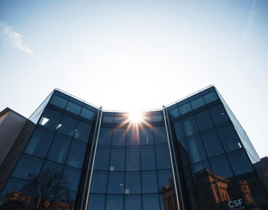 Luxembourg CSSF building exterior on a sunny day, representing financial regulatory authority