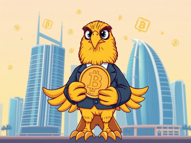 Ripple stablecoin RLUSD regulatory approval in Abu Dhabi financial district with blockchain technology visualization