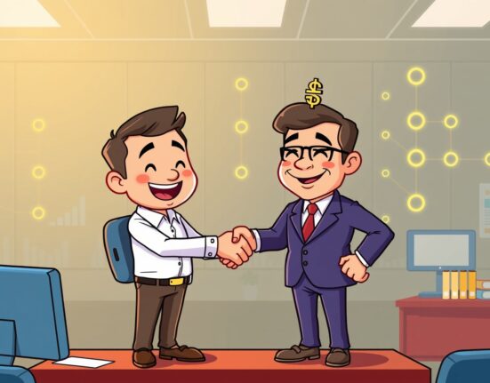 Ripple strategic partnership illustration showing blockchain and traditional finance collaboration