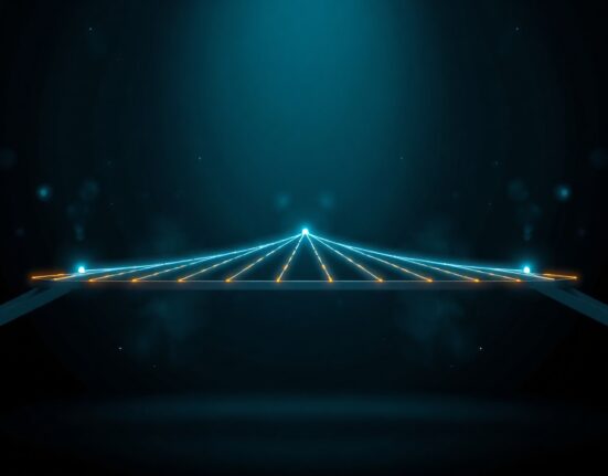 Digital bridge connecting blockchain networks symbolizing RLUSD multi-chain expansion