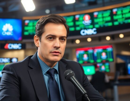 Robinhood CEO Vladimir Tenev speaking in a CNBC studio interview about crypto's future