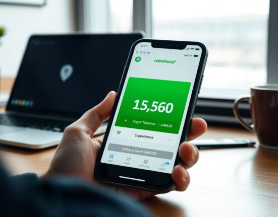 Smartphone displaying a large CASHCAT token balance on a professional desk, representing the $2.3 million crypto investment story.