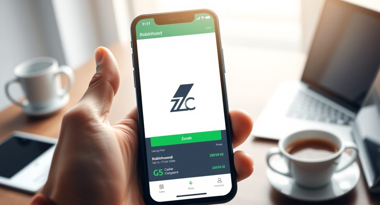 Robinhood app interface showing Zcash (ZEC) trading, symbolizing the exchange listing and its impact on privacy coin adoption.