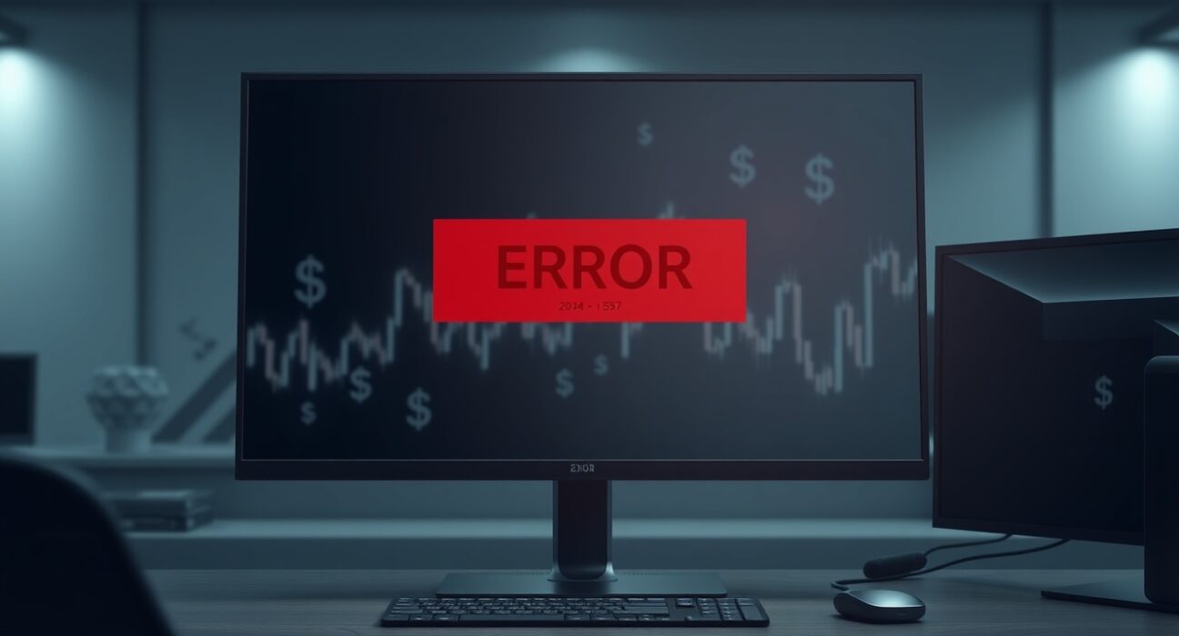 Robinhood trading platform error alert notification for false cryptocurrency listing retraction
