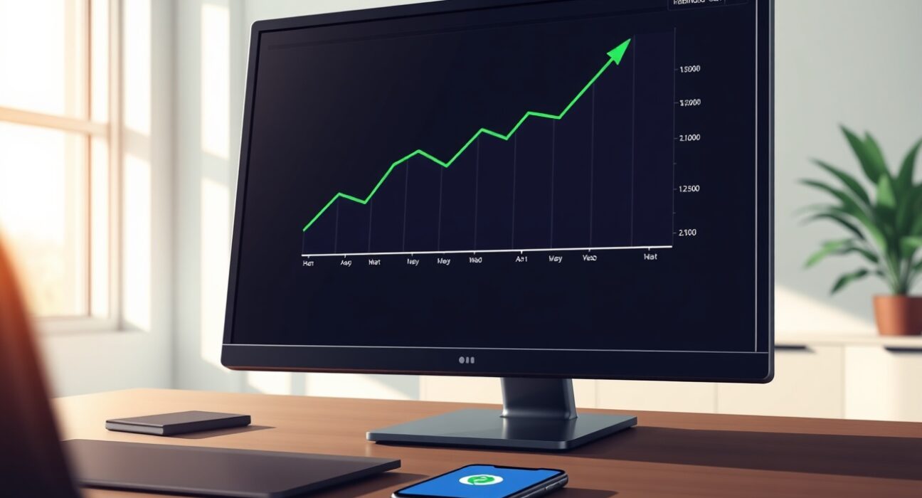 Robinhood's strategic $1.5 billion share buyback plan decision on a professional trading desk.