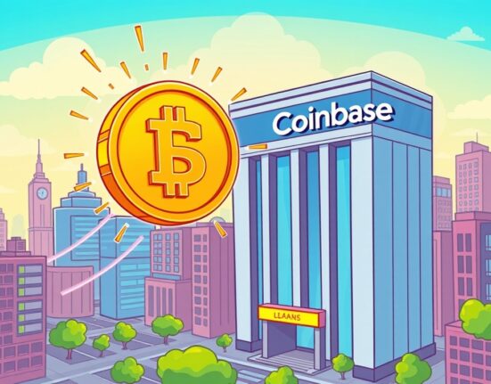 A cartoon illustration symbolizing the momentous RSC Coinbase listing and its positive impact on digital assets.