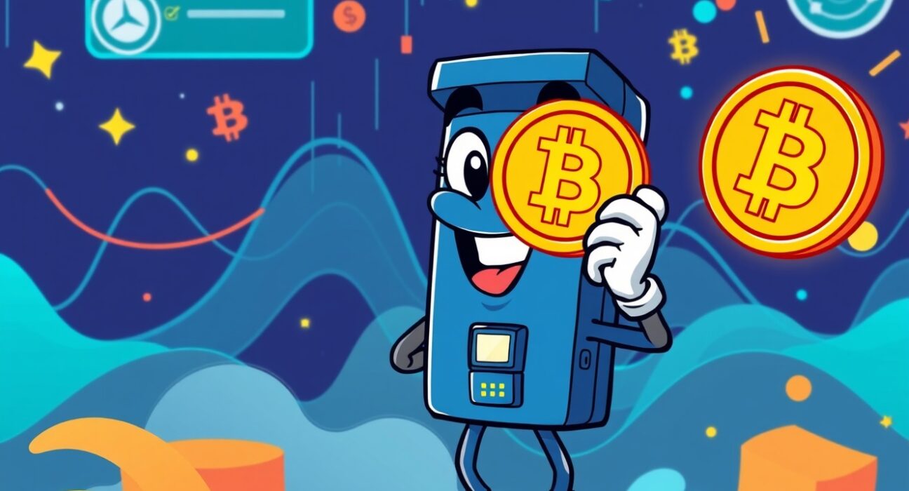 Rumble Bitcoin holdings shown through cartoon streaming platform holding glowing cryptocurrency