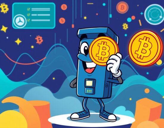 Rumble Bitcoin holdings shown through cartoon streaming platform holding glowing cryptocurrency