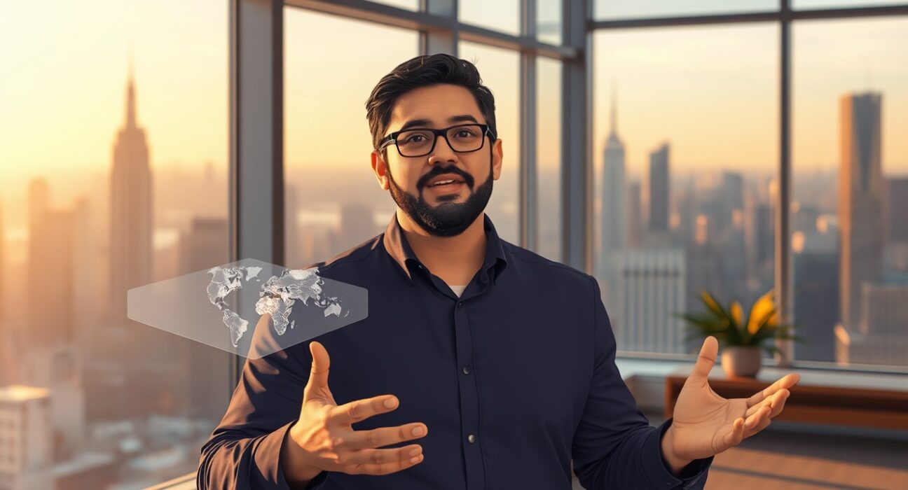 Runway CEO Cristóbal Valenzuela discusses world models as the next evolution of AI video generation in a New York City office.