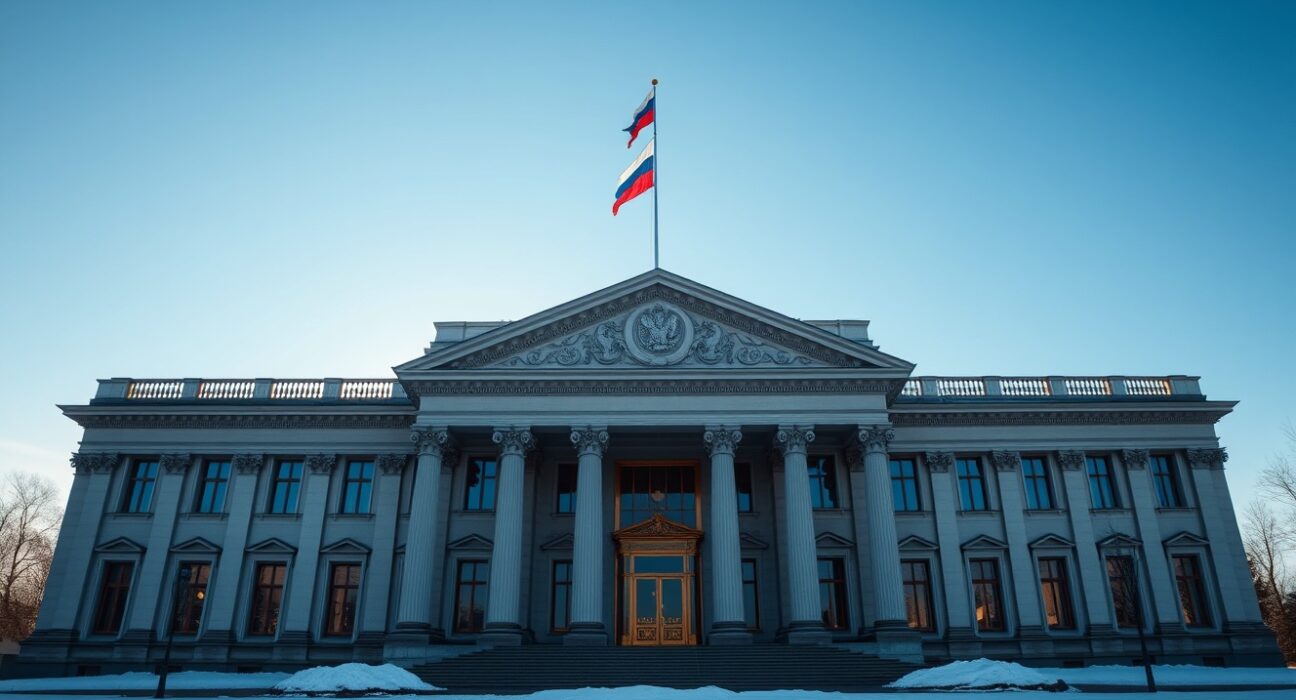 Russian Central Bank building in Moscow, setting for new crypto trading regulations
