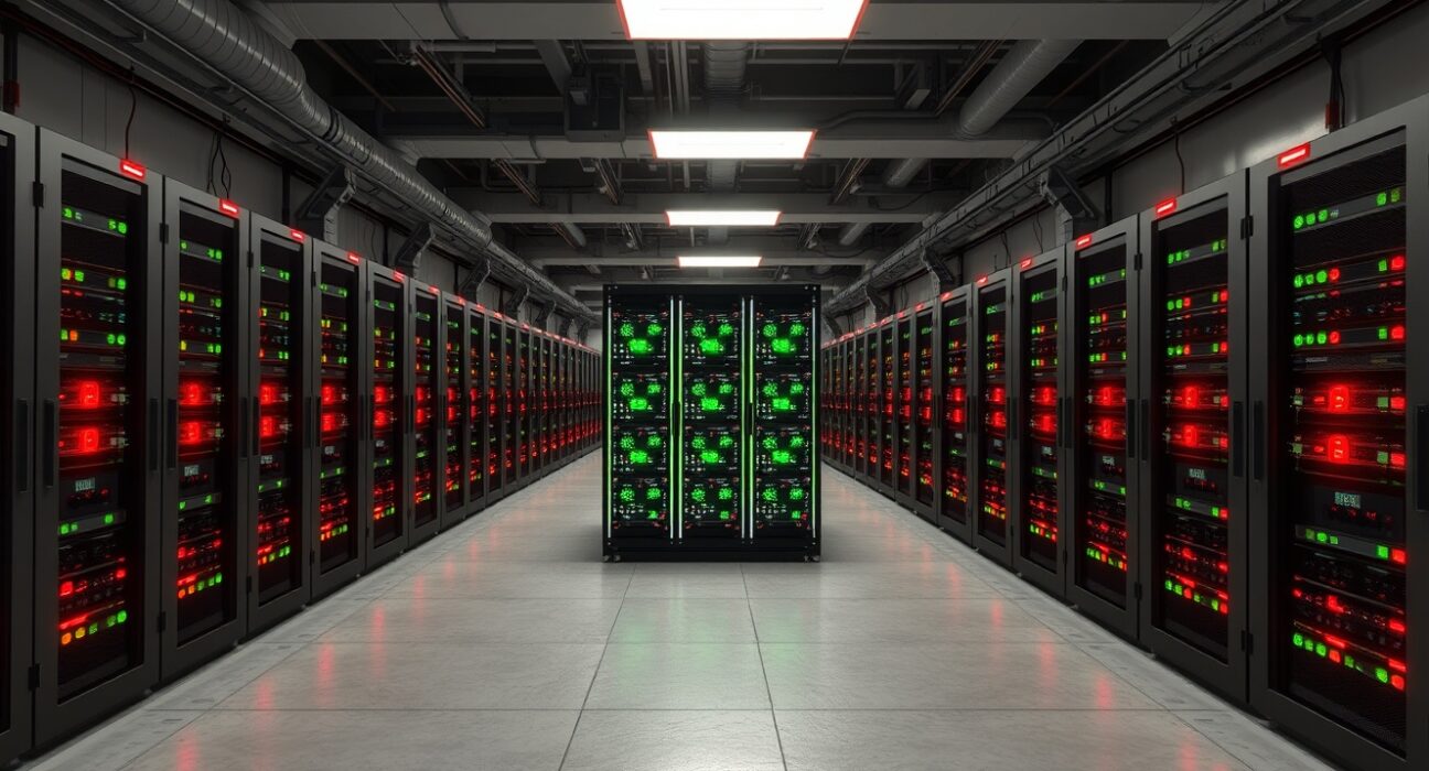 Cryptocurrency mining facility in Moscow showing Russia's industrial digital asset infrastructure.