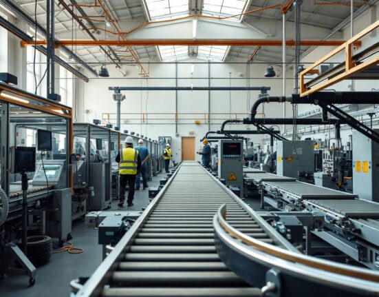 Inside a Russian manufacturing plant with workers monitoring production lines