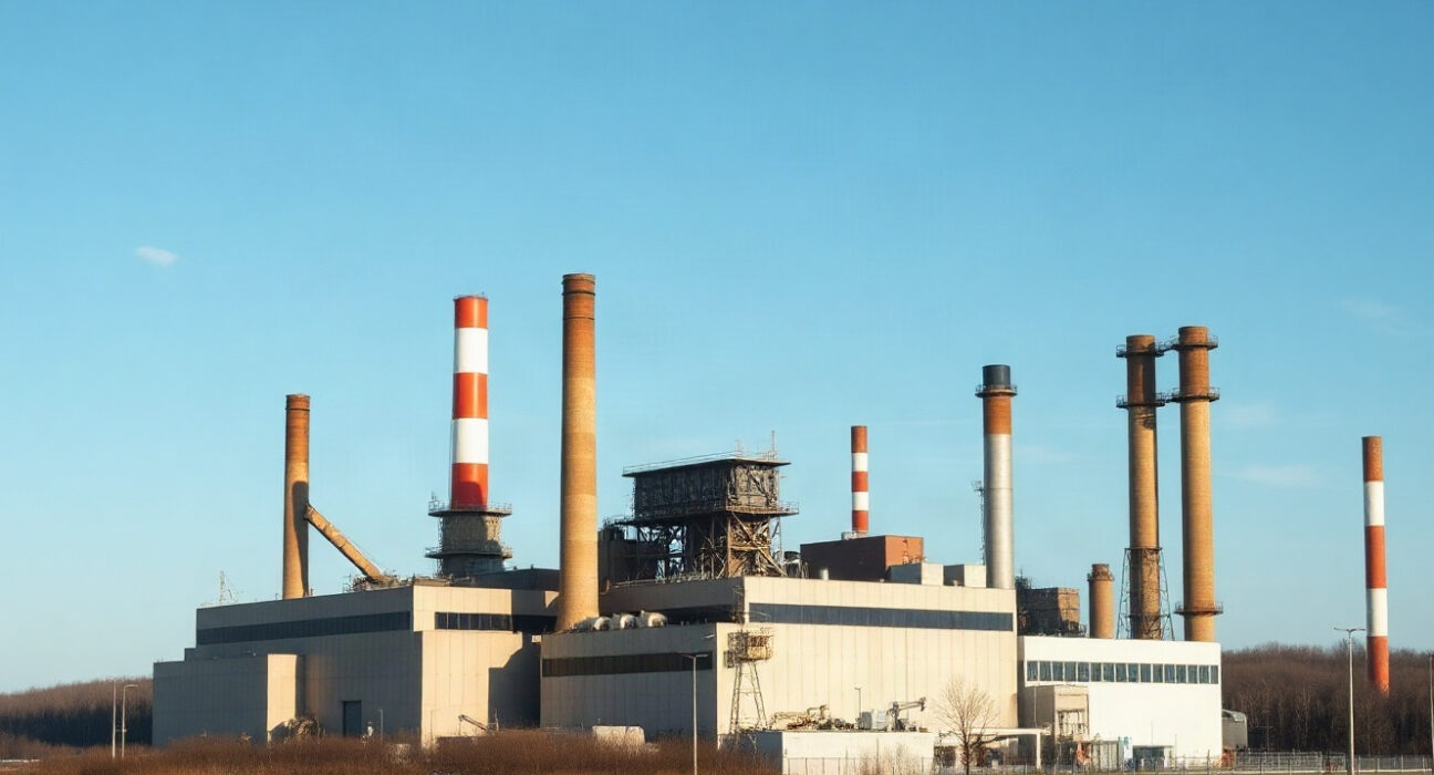 Industrial factory complex in Russia, representing producer price trends