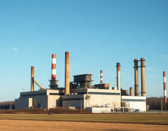 Industrial factory complex in Russia, representing producer price trends