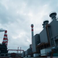 Industrial factory complex in Russia, representing producer price inflation.